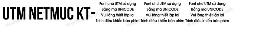 UTM Netmuc KT字体转换